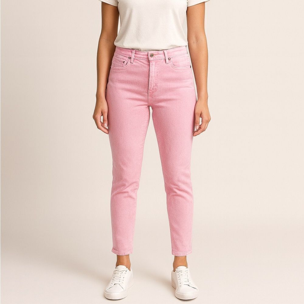 Michael Kors Izzy Cropped Skinny Coral Jeans Size 10